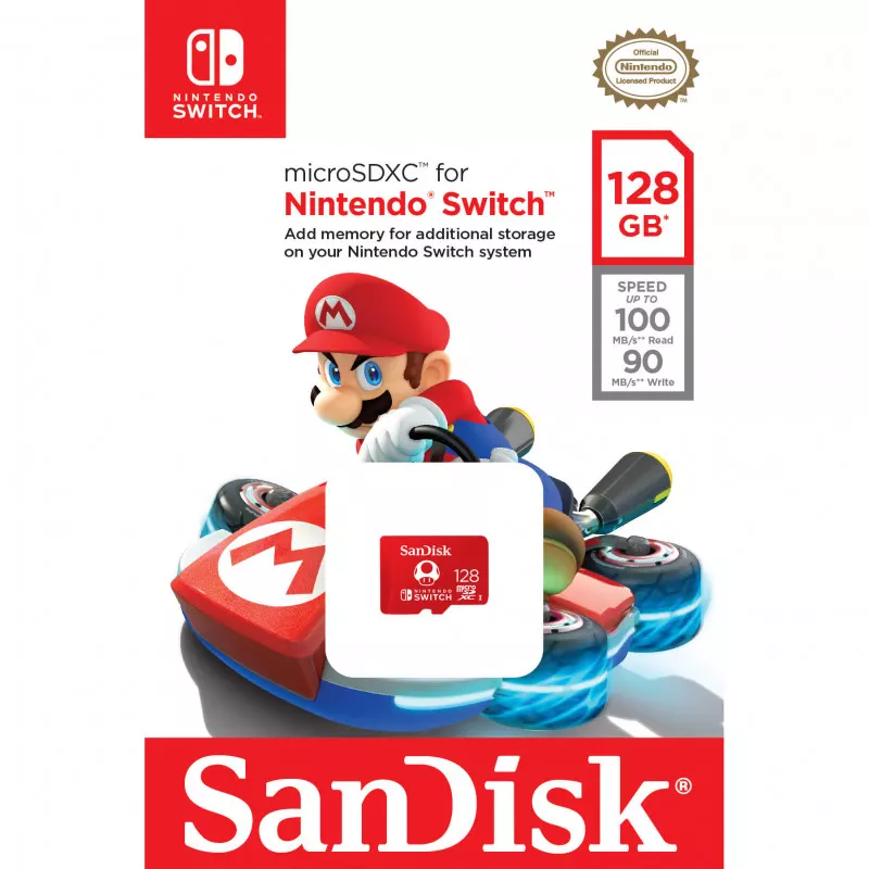 INF SANDISK MicroSDXC Nintendo Switch 128GB UHS-I,100/90