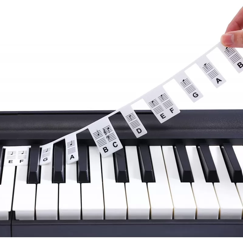 INF Avtakbare piano- og keyboardetiketter, 88 tangenter